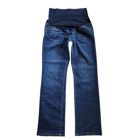 Liz Lange Womens Maternity Jeans Size 8 Blue Boot Cute Stretch - Picture 1 of 10